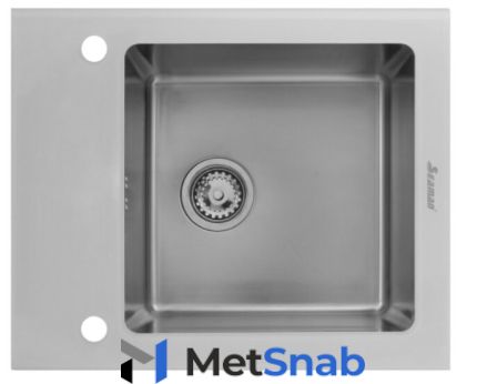 Врезная кухонная мойка Seaman ECO Glass SMG-610W.B 61х50см нержавеющая сталь