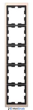 Рамка 5п Schneider Electric Merten D-Life MTN4050-6551, бежевый