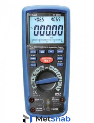 Измеритель сопротивления изоляции с True RMS мультиметром DT-9985 CEM-Instruments