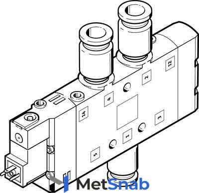 Распределитель с электроуправлением Festo CPE24-M3H-5L-QS-12