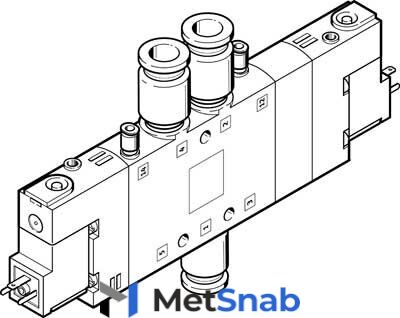 Распределитель с электроуправлением Festo CPE18-M3H-5/3BS-QS-8