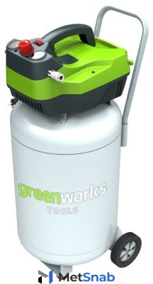 Компрессор безмасляный greenworks GAC50V, 50 л, 1.5 кВт