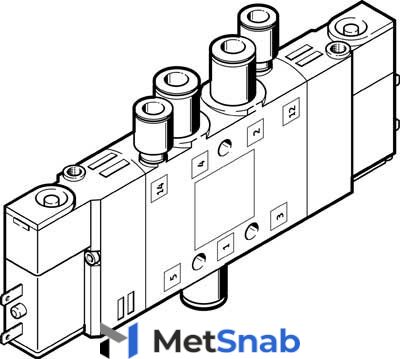 Распределитель с электроуправлением Festo CPE10-M1BH-5JS-QS-6