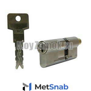 Цилиндровый механизм EVVA 3KS (82)41/41 ключ/вертушка, никель