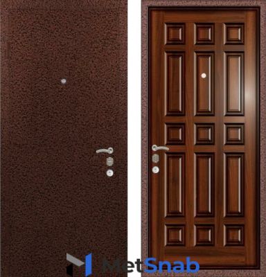 Дверь входная (стальная, металлическая) Ле-Гран (Легран) Массив Венеция "Орех старый" Mottura 54.797 (Италия)
