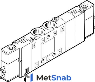 Распределитель с электроуправлением Festo CPE14-M1BH-5/3E-1/8