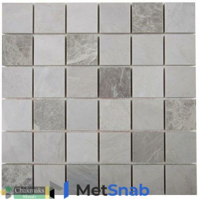 Мозаика Chakmaks Anatolian Stone Ice Nordic Grey 50x50 mm 31.8x31.8