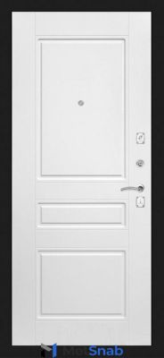 Входная дверь CLASSIC шагрень черная внутренняя панель:03 Белый софт