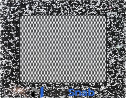 Вентиляционная решетка Kratki 17x17 Venus Swarovsky черно-серебристая 17SV/CS