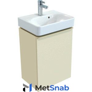 Тумба с раковиной Geberit Smyle Square 45 песчаный глянец, левый (500.351.JL.1, 500.222.01.1)