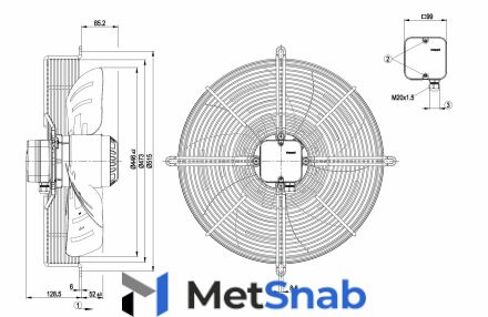 Вентилятор осевой ebmpapst S4D450GA1402