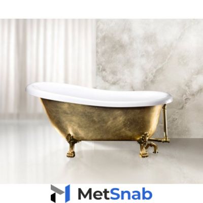 Акриловая ванна BelBagno BB04-ORO/BIA золото