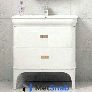 Тумба с раковиной BelBagno Prado 81x48.5 Bianco lucido (PRADO-800-2C-PIA-BL, PRADO-800-LVB)