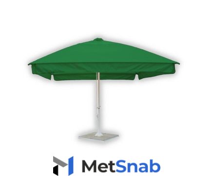 Уличный зонт для кафе Митек 3х3 (4 спицы, сталь), квадратный (зеленый)