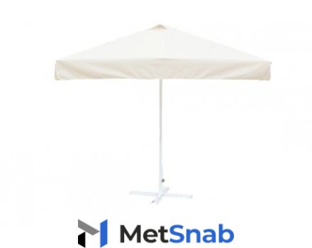 Уличный зонт для кафе Митек 3х3 (4 спицы, сталь), квадратный (Белый)