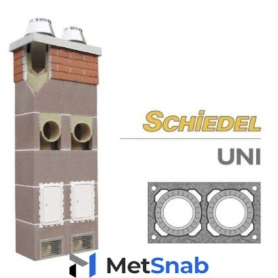 Schiedel Комплект двухходовой Шидель UNI D=1620, 12 п.м без вентиляции