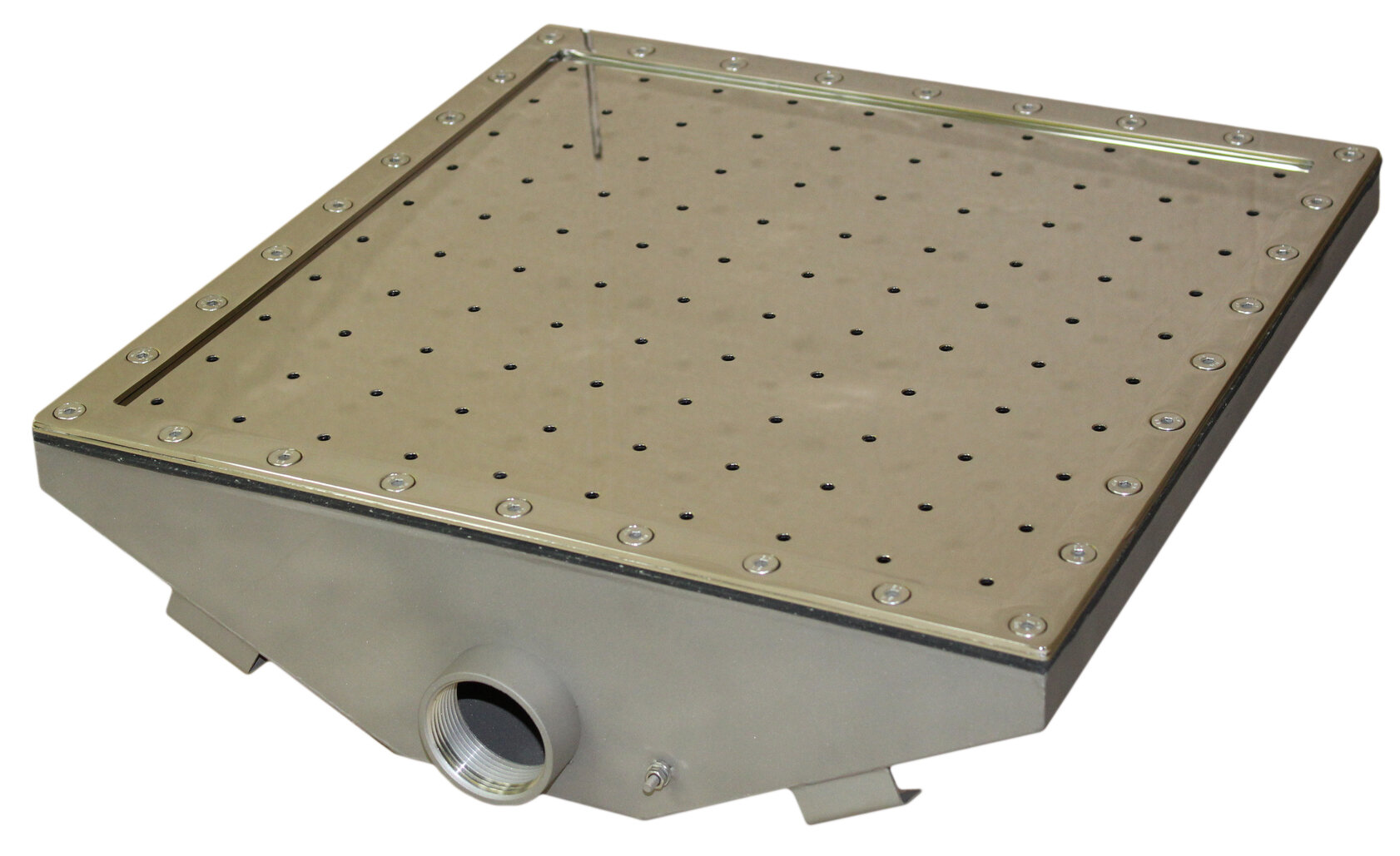 Гейзер квадратный аэромассажный под мембрану PVC 600 x 600 мм нерж AISI-316L