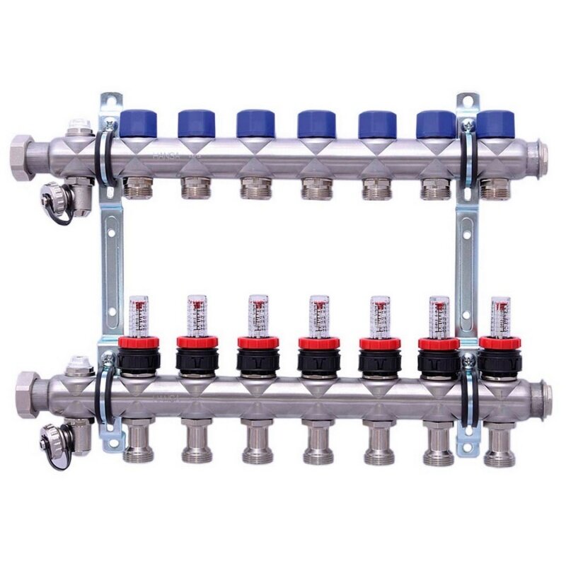 Коллекторная группа Hansa 1quot; 7 контуров с расходомерами