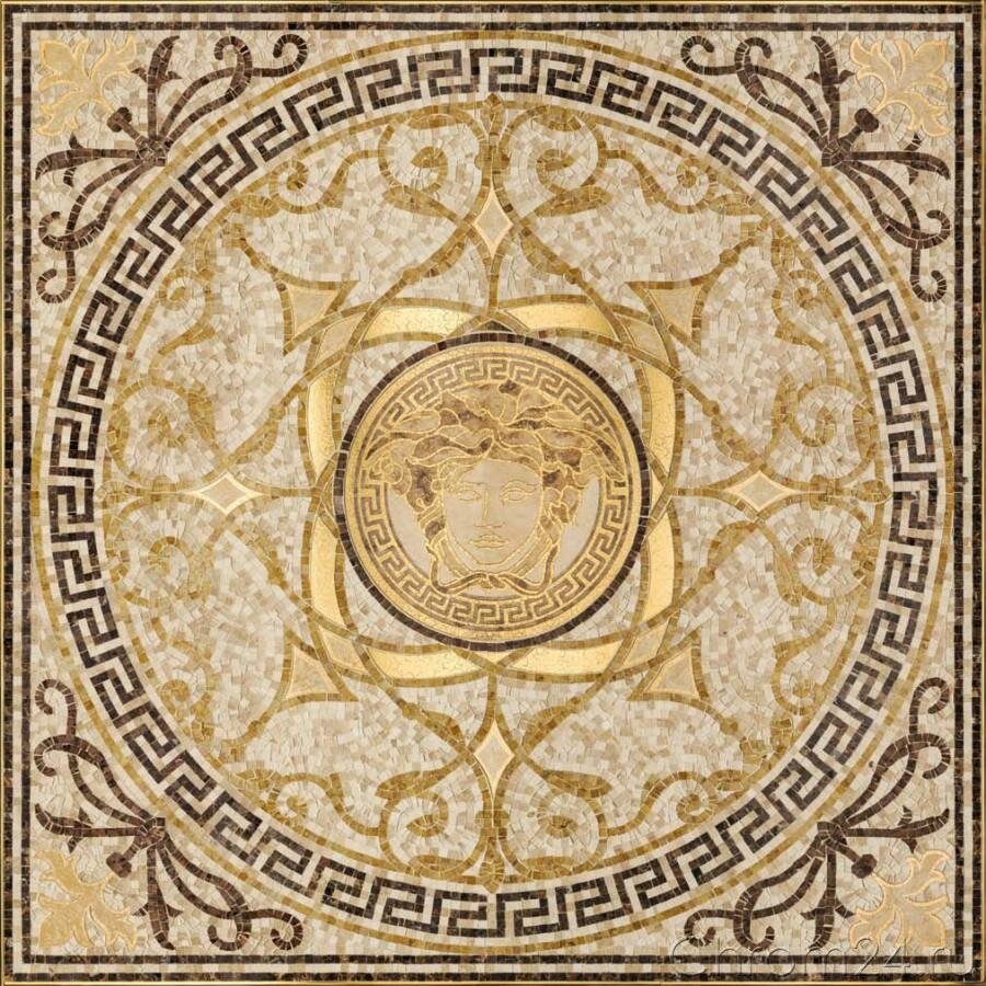 Versace Rosone Mos.Beige Oro керамическая плитка (118 x 118 см) (68300)