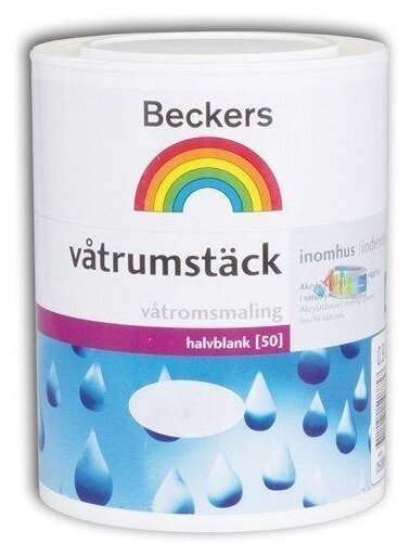Краска BECKERS VATRUMSTACK полуглянцевая для влажных помещений, Bas A (9л)