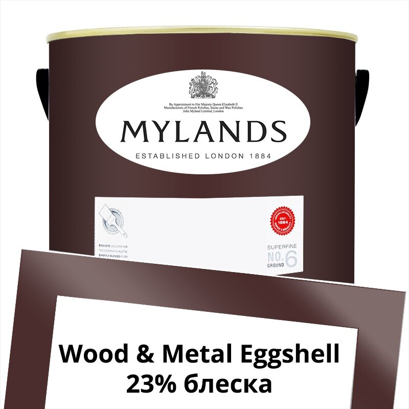 Английские Краски Mylands артикул WoodMetal Paint Eggshell 5 л. №296 Rothschild Street