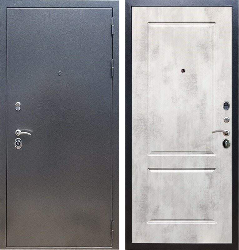 Входная стальная дверь Армада 11 ФЛ-117 (Антик серебро / Бетон светлый)