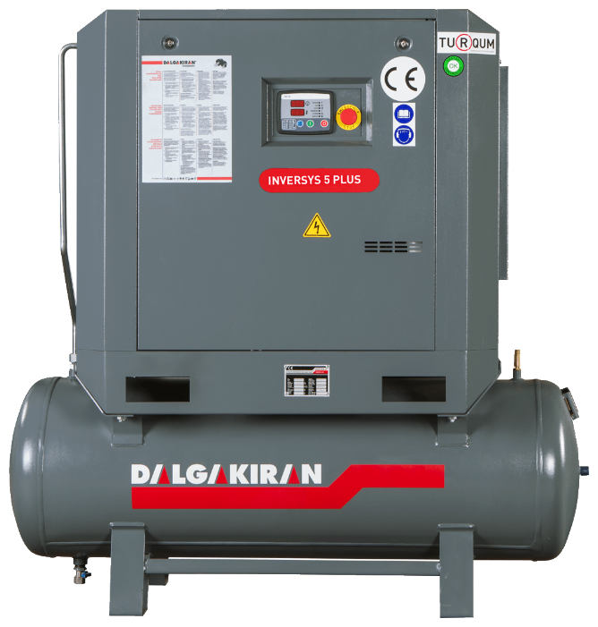 Компрессор масляный DALGAKIRAN Inversys 5-10-250 Plus, 250 л, 5.5 кВт