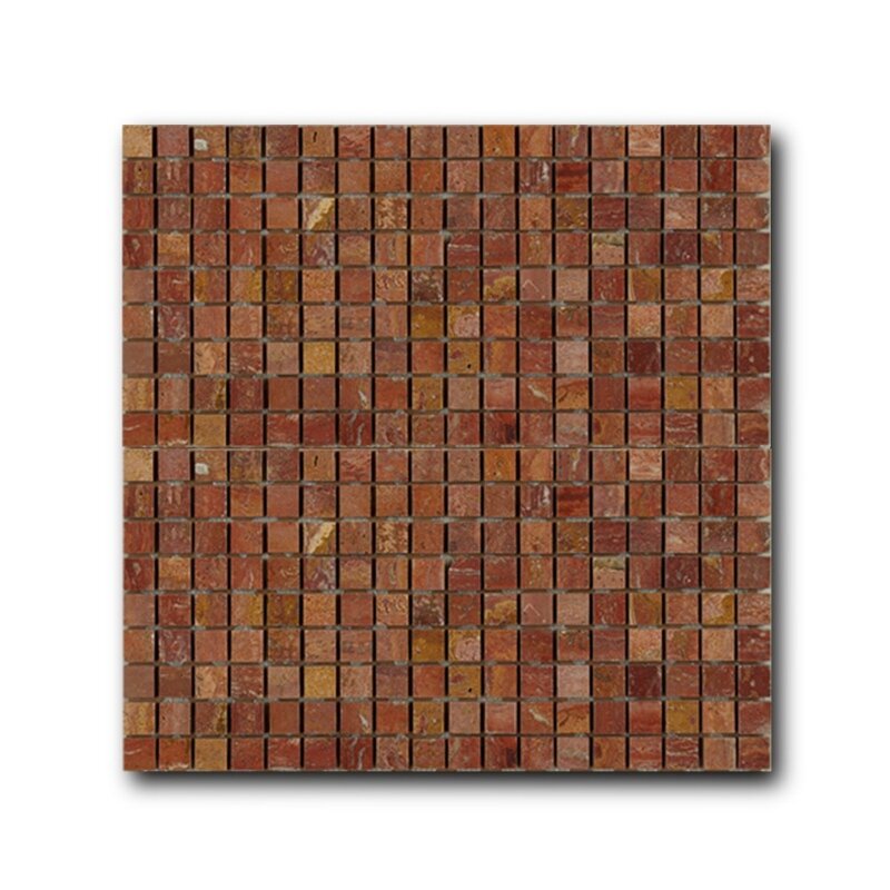 Мозаика Marble Mosaic Red Travertine (1,5x1,5) 30,5x30,5 ART AND NATURA