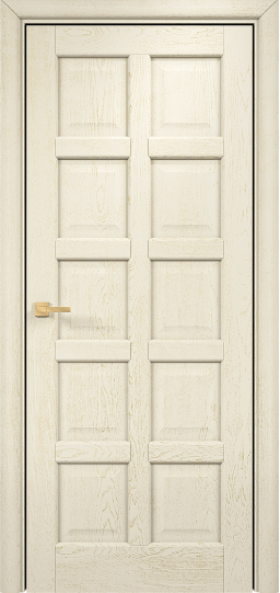 Дверь Оникс модель Вена 2 Цвет:эмаль слоновая кость патина золото Остекление:Без стекла