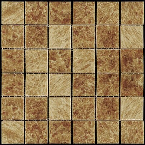 Мозаика Natural M072-48P (Onyx Caramel) (M073Y-48P) полированная 30,5x30,5 см размер чипа 48x48 материал Оникс толщина 10 мм в уп. 0.465 м2