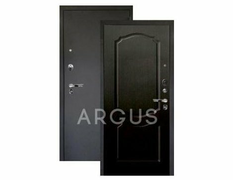 Входная дверь Аргус люкс про сонет венге тисненый/черный шелк