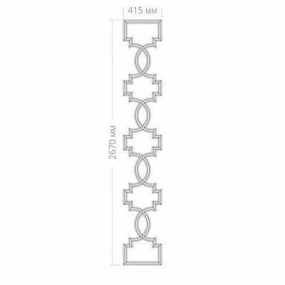 Российская Лепнина Rodecor артикул Вставка Ар-Деко Эрте 66425AR