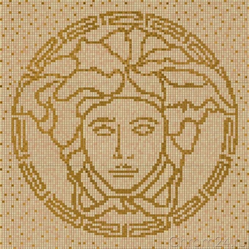 Versace Vanitas Composizione Medusa Oro Noce Gold керамогранит (118,4 x 118,4 см) (37211)