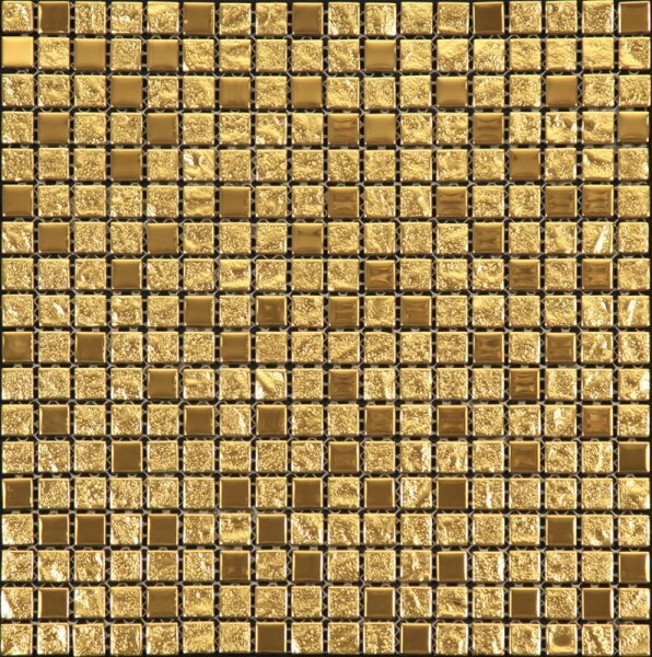 Мозаика стеклянная Natural BSU-21-15 (BSUA-111-15) Crystal стекло, золото, глянц, 29.8x29.8