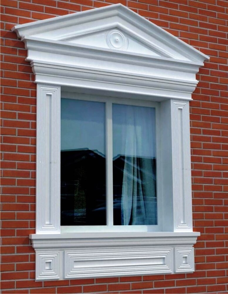 Декор для фасада из пенопласта quot;Окно №1quot; (1комплект)