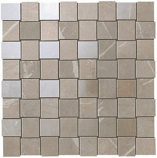 Мозаика Atlas Concorde (италия) Brick Atelier Marvel Silver Net Mosaic ASCV 305x305 мм (Керамическая плитка для ванной)