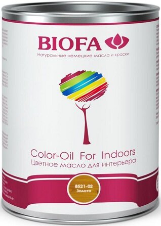 Цветное Масло для Интерьера Biofa Золото 8521-02 2.5л для Внутренних Работ / Биофа 8521-02