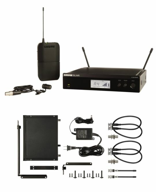 SHURE BLX14RE/W85 M17 - рэковая презентационная радиосистема С петличным микрофоном WL185