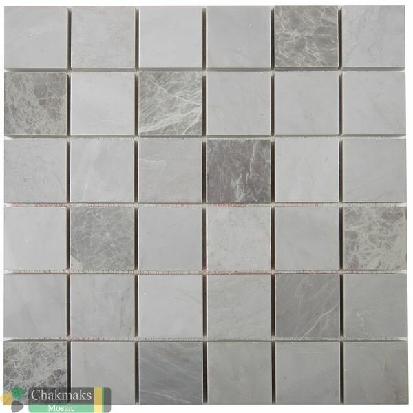 Мраморная мозаика Chakmaks Anatolian Stone 50X50 Мозаика из мрамора 50х50*10 мм ICE-NORDIC GREY (м2)