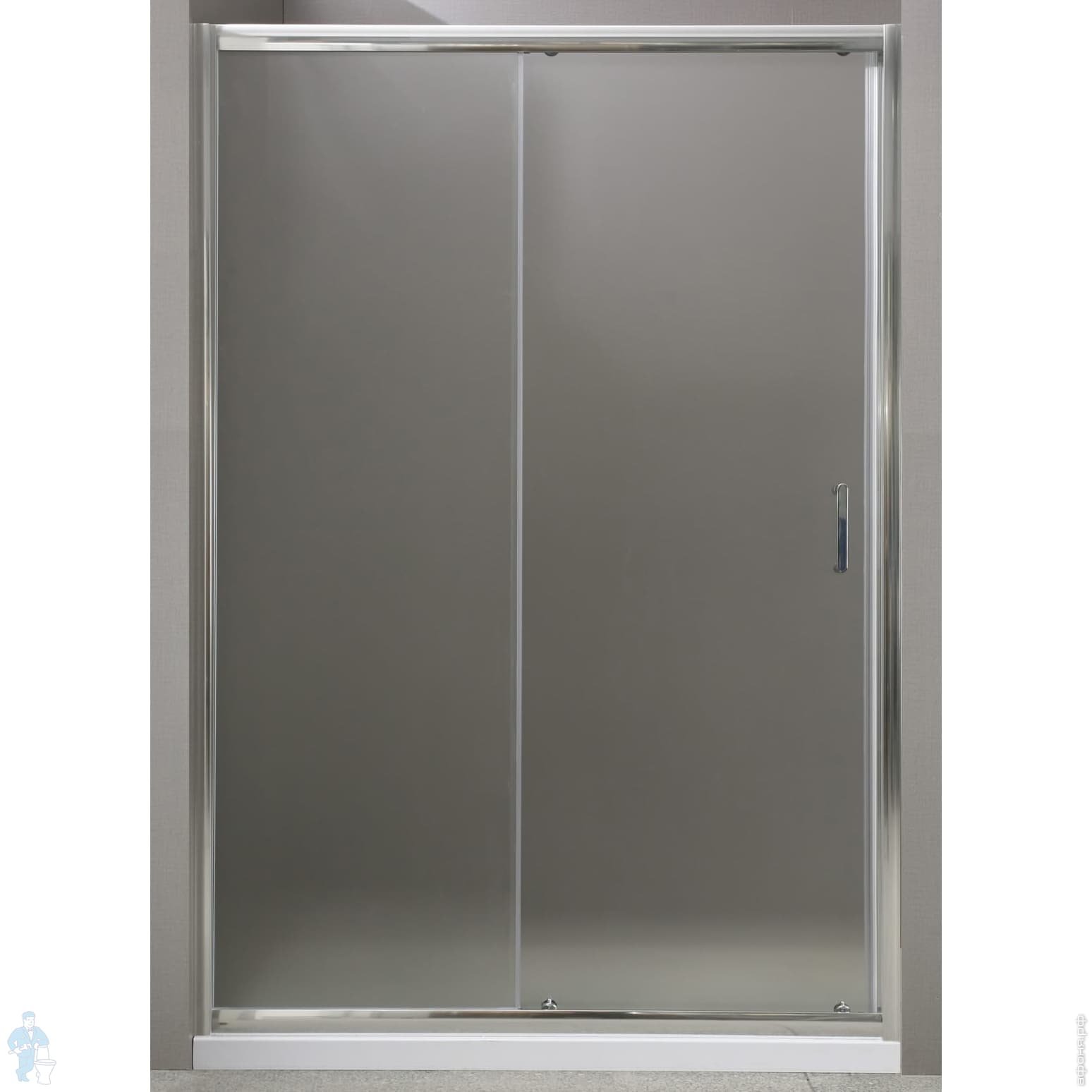 Дверь в нишу BELBAGNO UNO (1500x1850) UNO-BF-1-150-C-Cr раздвижная, стекло прозрачное/профиль хром