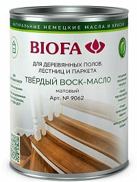 9062 Твердый воск-масло профессиональный, матовый BIOFA (Биофа) - 10 л, Производитель: Biofa