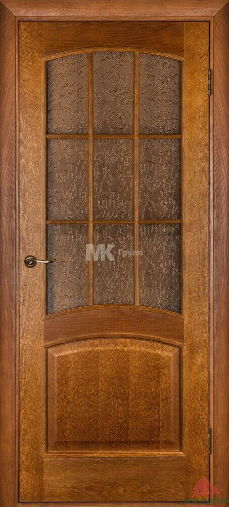 Межкомнатная дверь Двери Белоруссии Капри-3 Дуб тонированный ПО 900х2000