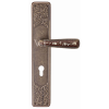 Ручка дверная на планке николь DH 703 бронза состаренная с эмалью
