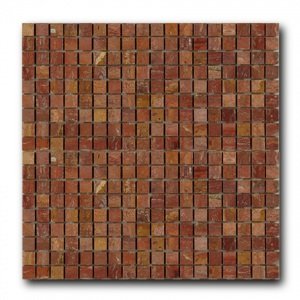 Мозаика из натурального камня ArtNatura Marble Mosaic Red Travertine (плитка 15x15 мм), лист 305x305 мм (0,47 м2/упак.)