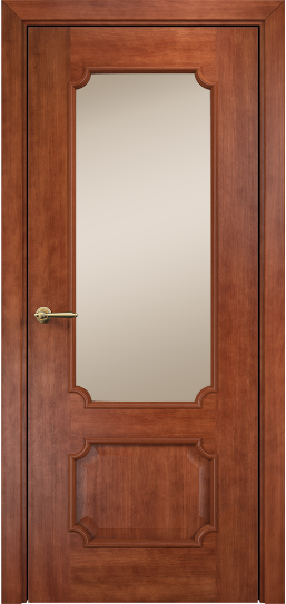 Дверь Оникс модель Палермо Цвет:Тёмный анегри Остекление:Сатинат бронза