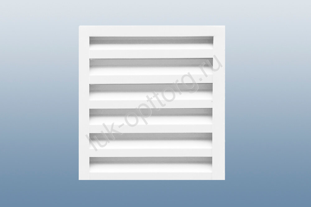 Декоративная фасадная решетка ВРН24 для установки в оконную раму (белая) 1600 * 800 (Ш * В)