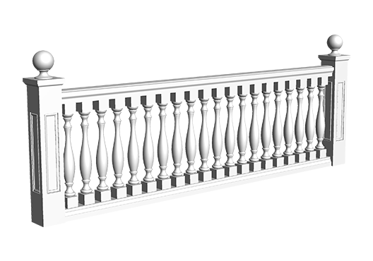 Балюстрада Европласт Лепнина 4.70.203 Ш3360хВ1266хГ220 мм