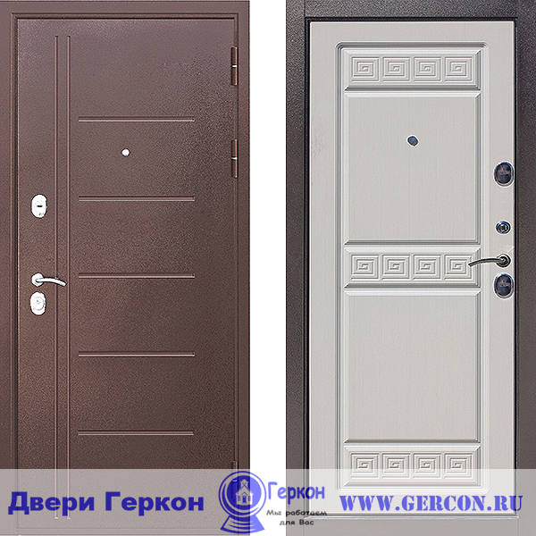 Входная дверь в квартиру Стандарт 3К-110мм Антик Белый ясень (двери в квартиру)