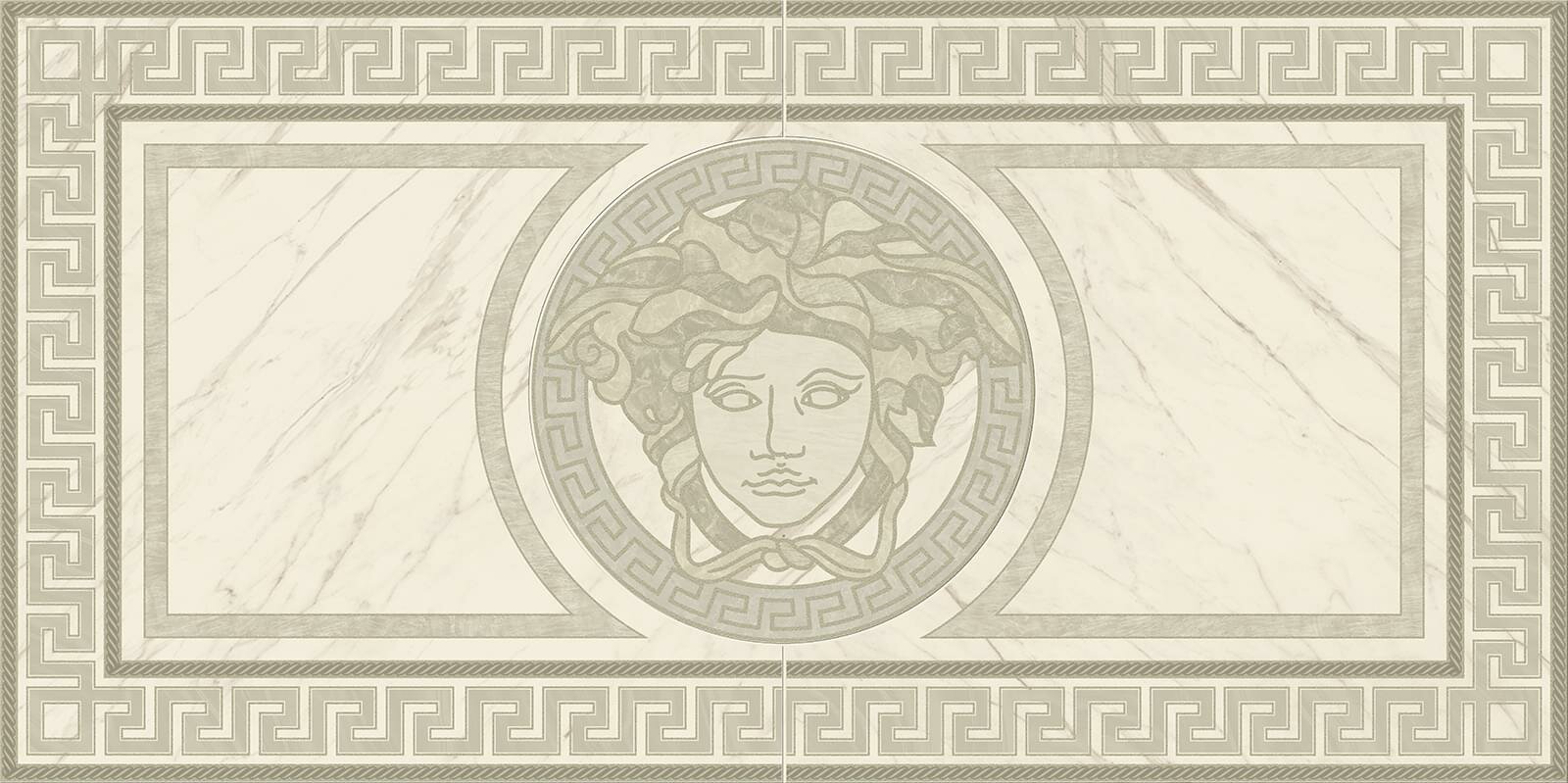 Керамогранит Versace Marble Rosone Bianco 58.5x117.2