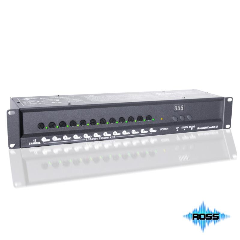 Ross DMX switch 12 Свитчер DMX 12 каналов по 5А, (16А максимум на устройство)